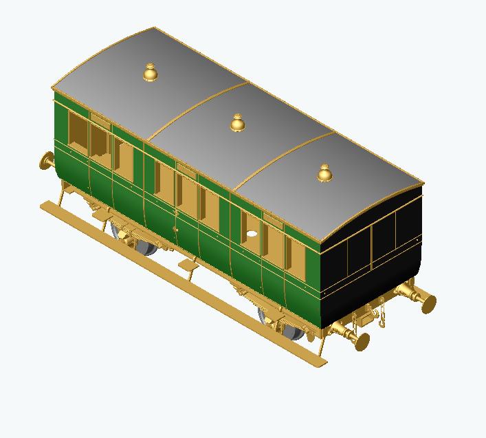 Kit voiture voyageurs ETAT A3 type Ax 127 à 184 de 1881 à 1884