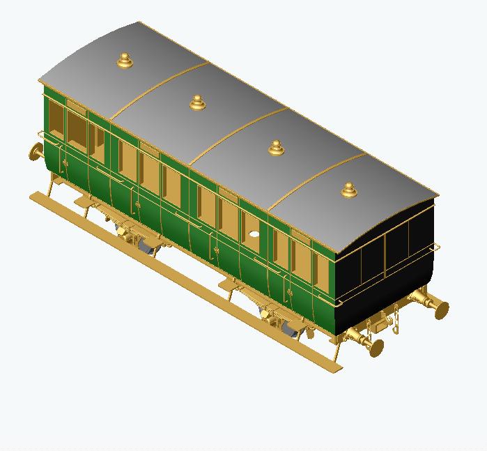 Kit voiture voyageurs ETAT A2B2 type ABx 371 à 395 de 1881 à 1884