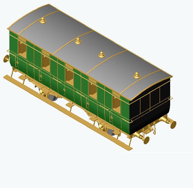 Kit voiture voyageurs ETAT C5 type Cx 2780 à 2909 de 1881 à 1884