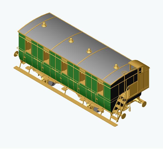 Kit voiture voyageurs ETAT C5f type Cfx 3508 à 3577 de 1881 à 1884